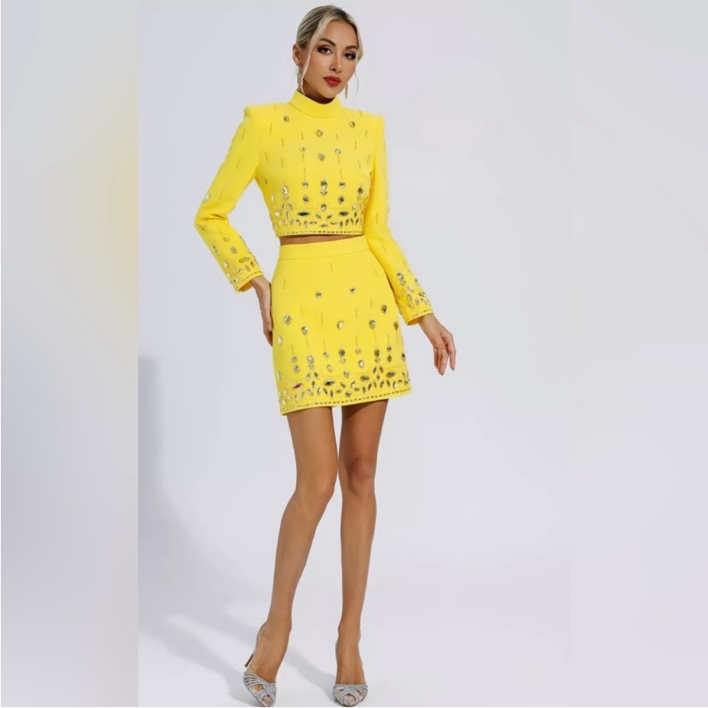 Catchall Cecelia Yellow Crystal
Embellished Set